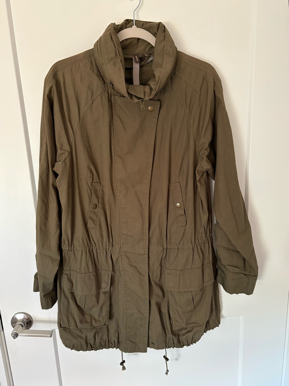 Wilster Olive Green Utility Jacket - Size M (100% Cotton)
